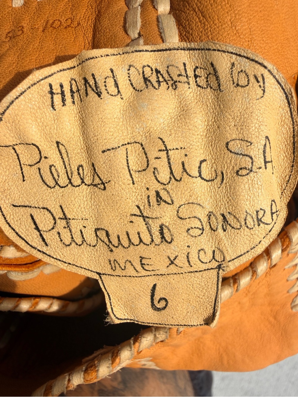 Vintage 70s Pieles Pitic Handmade Leather Bell Bottom Pants 26” Waist - Picture 2 of 5
